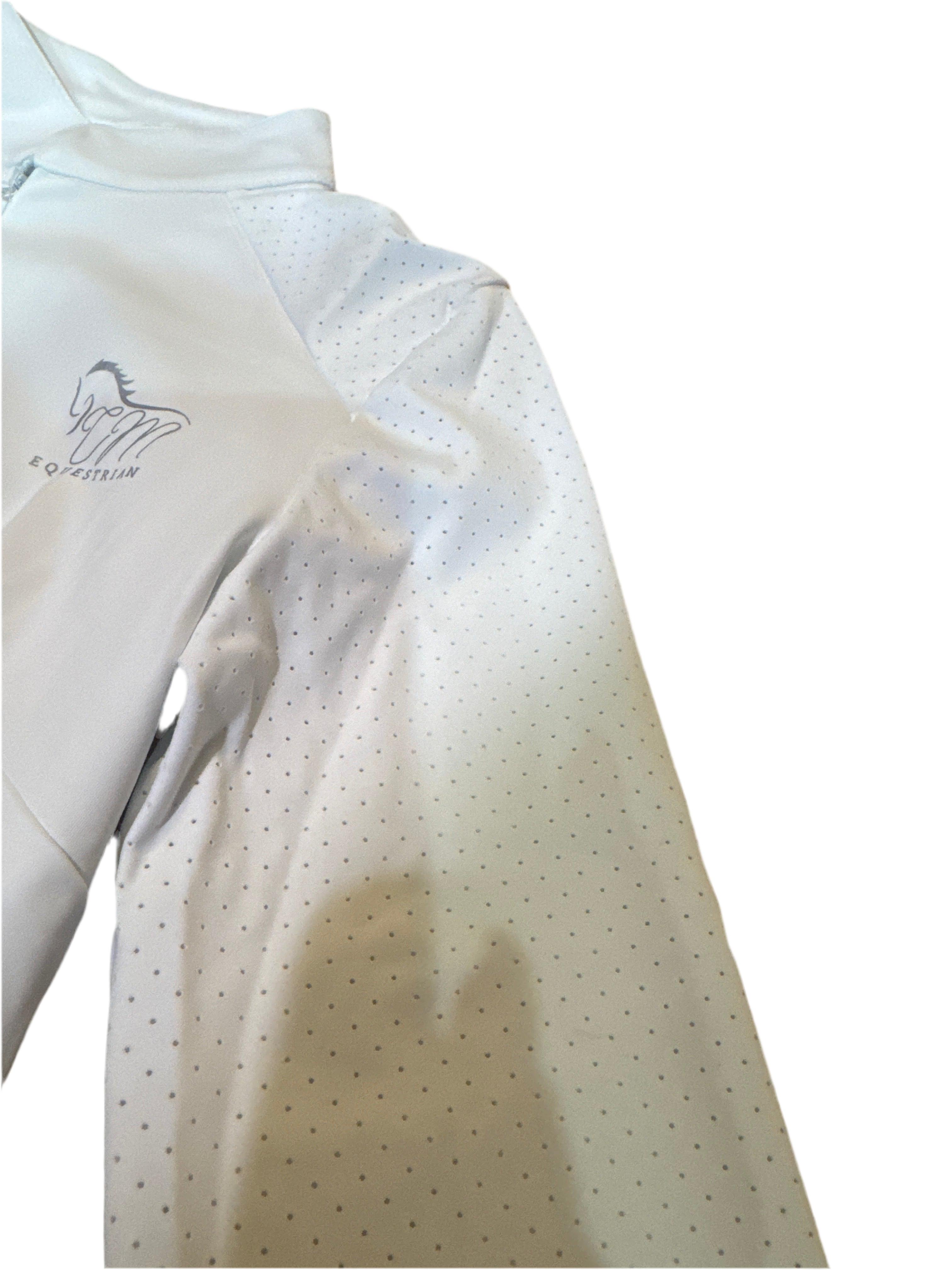 White Equestrian Fancy cuff long sleeve training shirt