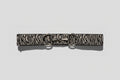 Black and tiger stripe black snaffle belt buckle with adjustable