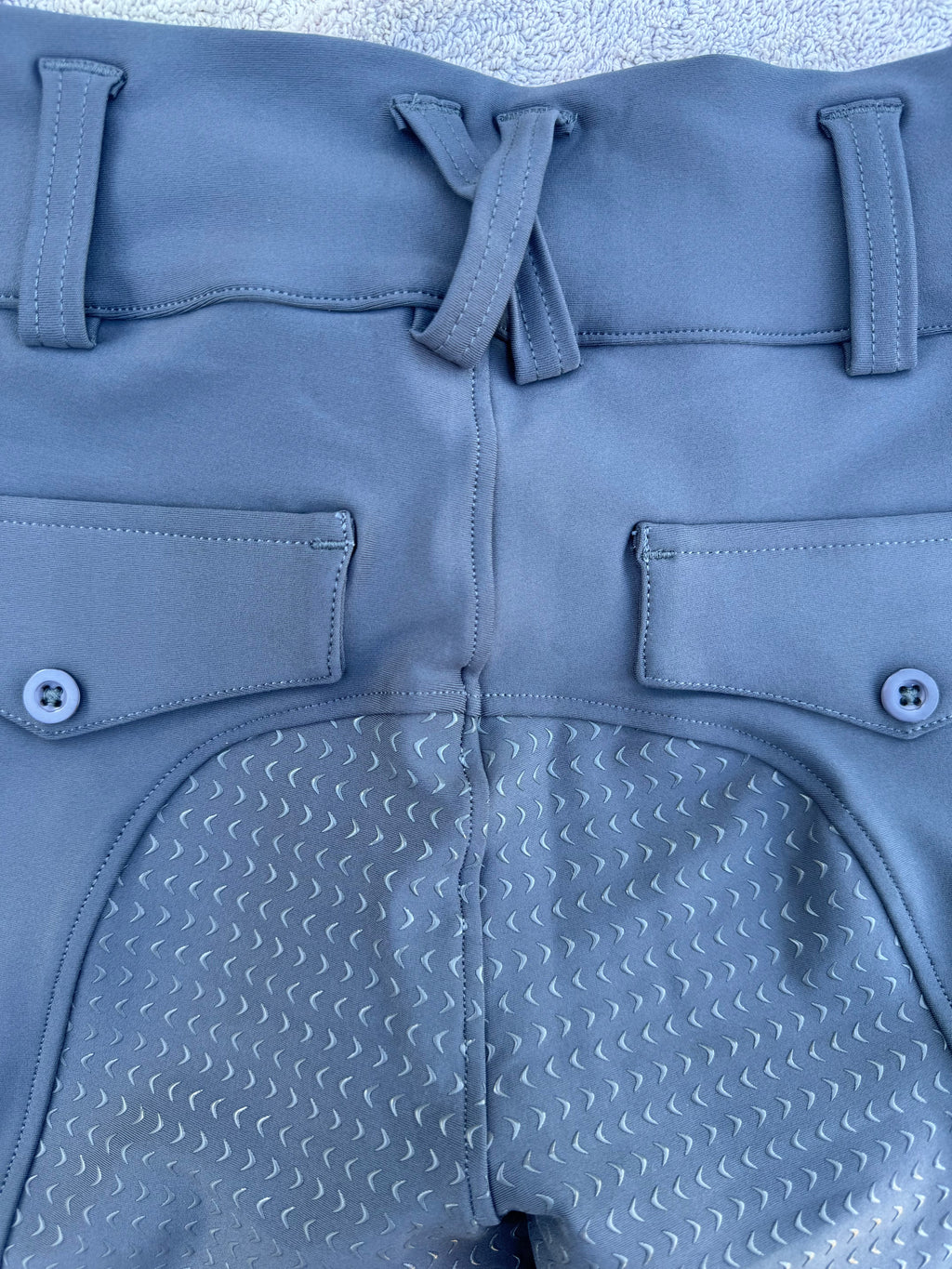 Dark Grey Button up CM logo Breeches Women's Full Seat Riding Active Silicon Grip Horse Riding Equestrian Breeches