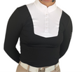 Navy and White equestrian long sleeve logo on sleeve