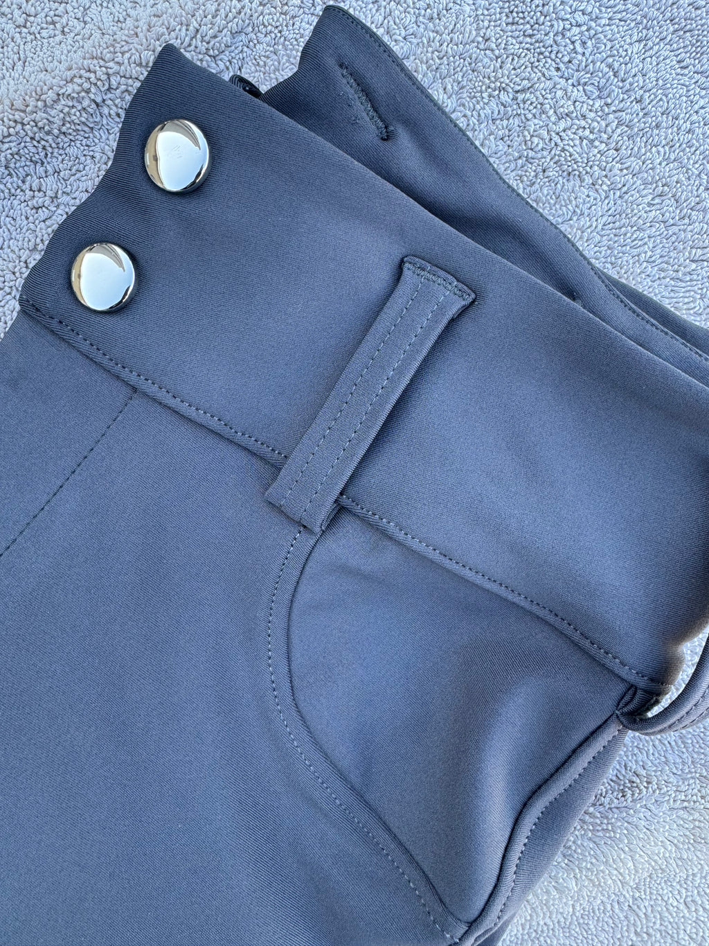 Navy Button up CM logo Breeches Women's Full Seat Riding Active Silicon Grip Horse Riding Equestrian Breeches