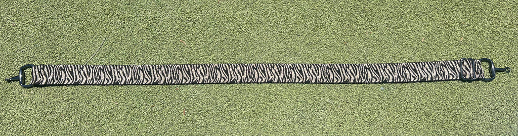 Black and tiger stripe black snaffle belt buckle with adjustable