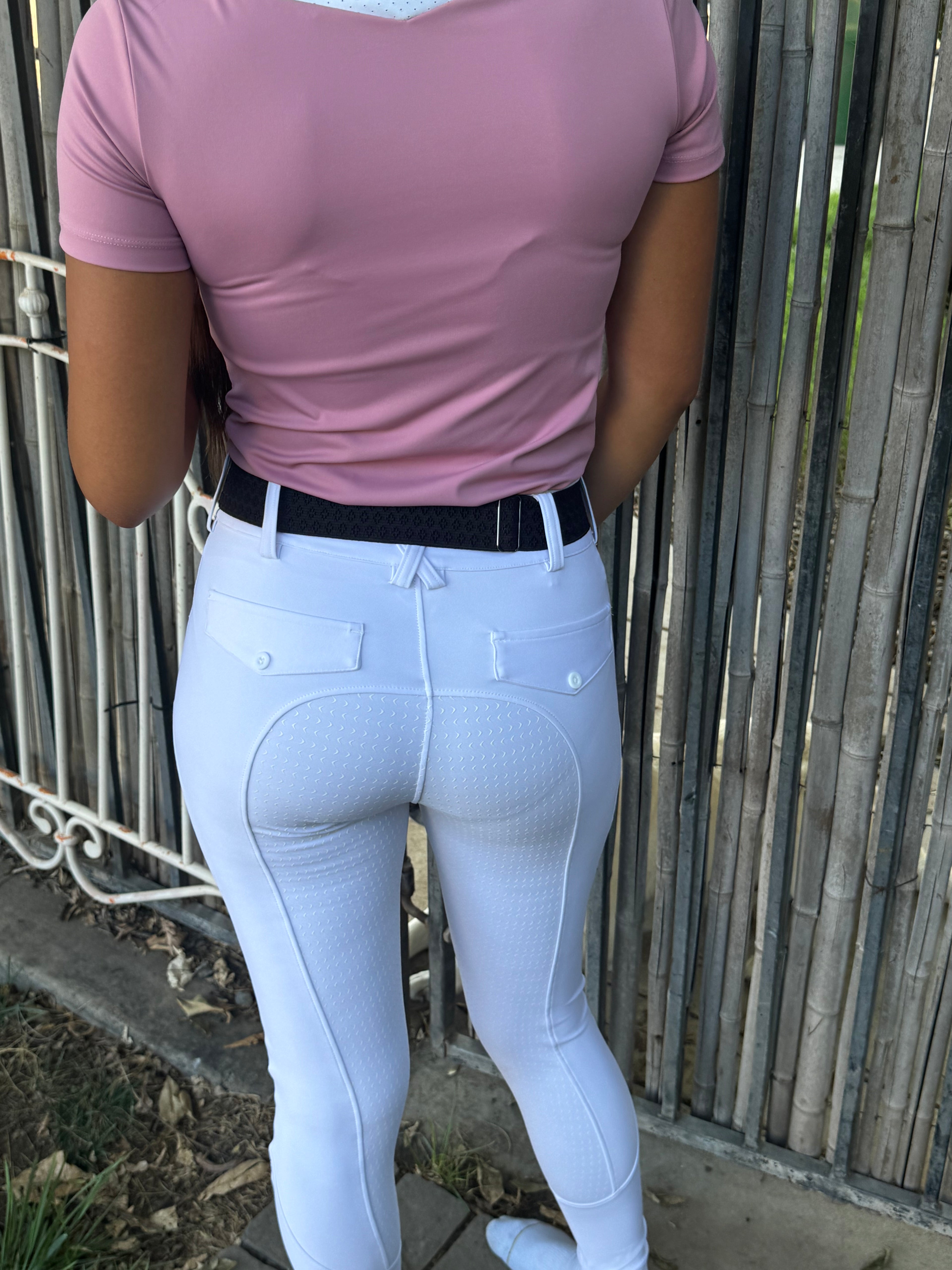 White Button Breeches full bottomed CM logo pocket
