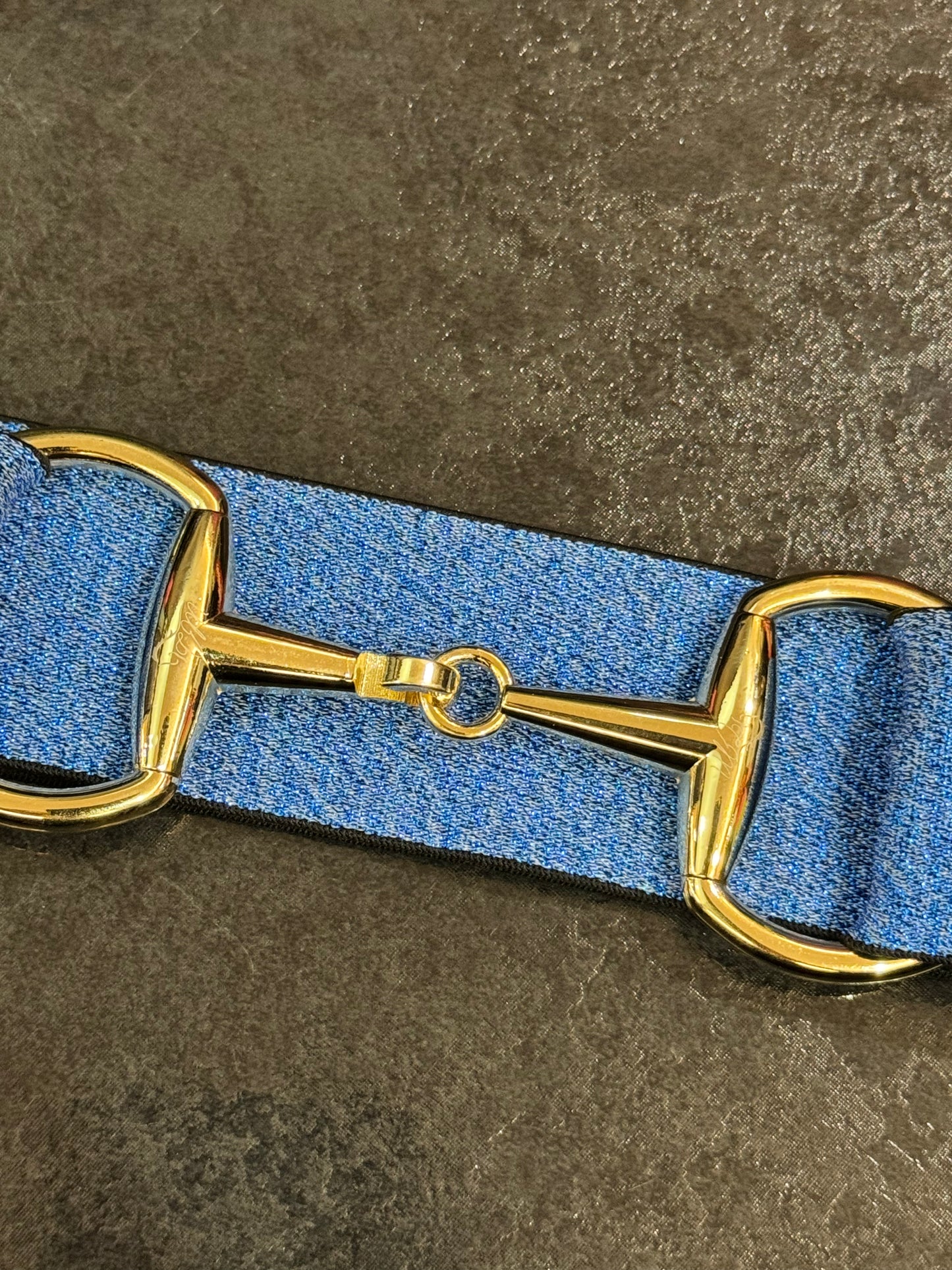 Gold Snaffle. bit 1.5” belt buckle one size fits all