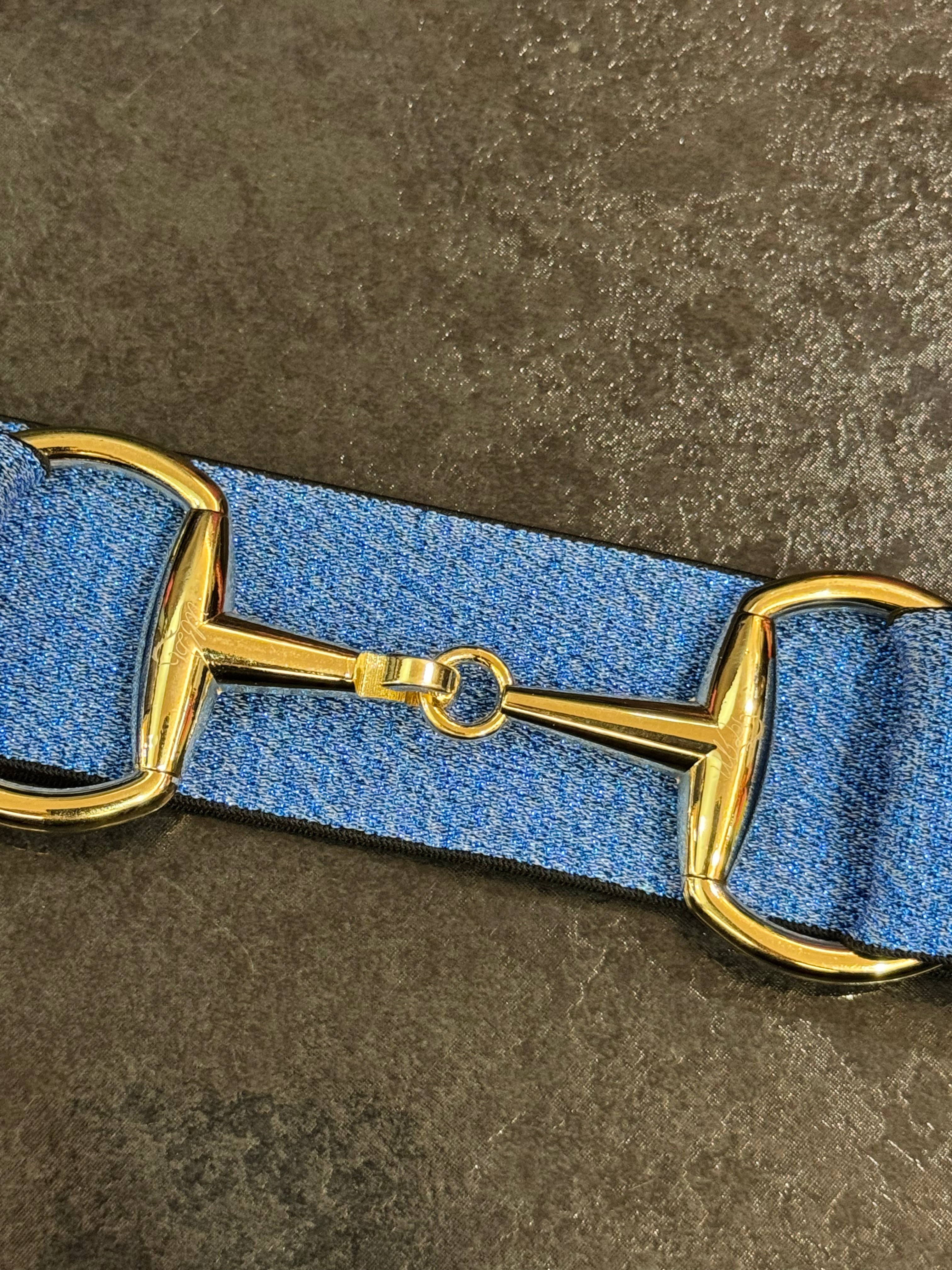 Gold Snaffle. bit 1.5” belt buckle one size fits all