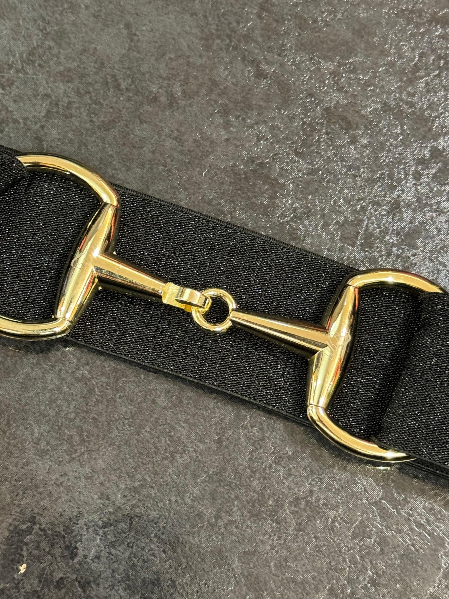 Gold Snaffle. bit 1.5” belt buckle one size fits all