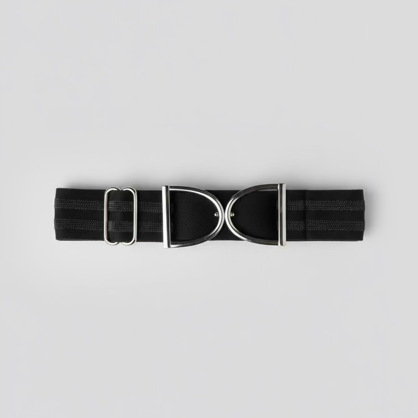 Stirrup belt buckle with Black adjustable