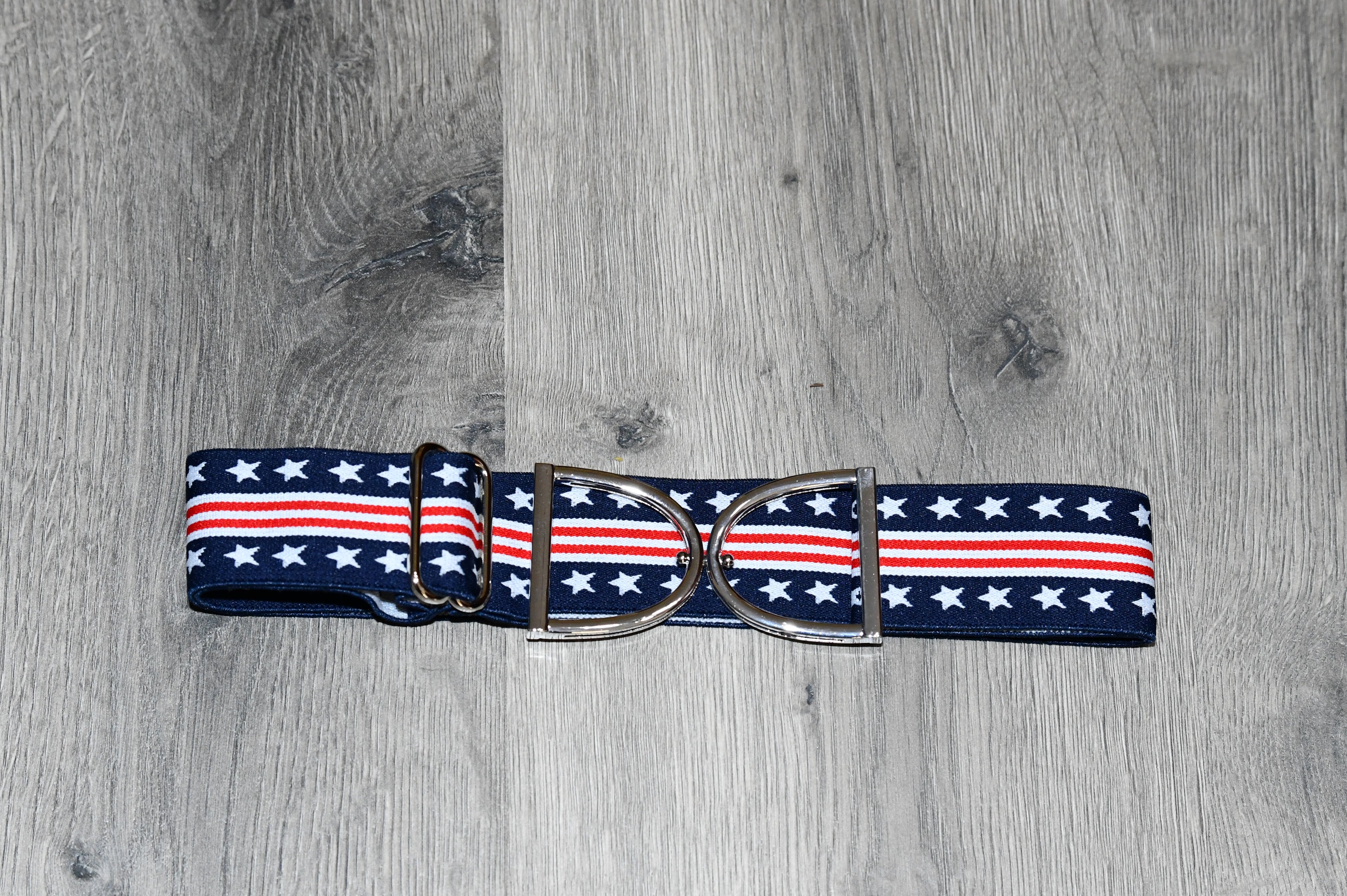 Stirrup belt buckle with America flag adjustable ￼