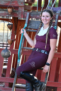 Burgundy Button up Breeches full bottomed CM logo 1 Deep Pocket