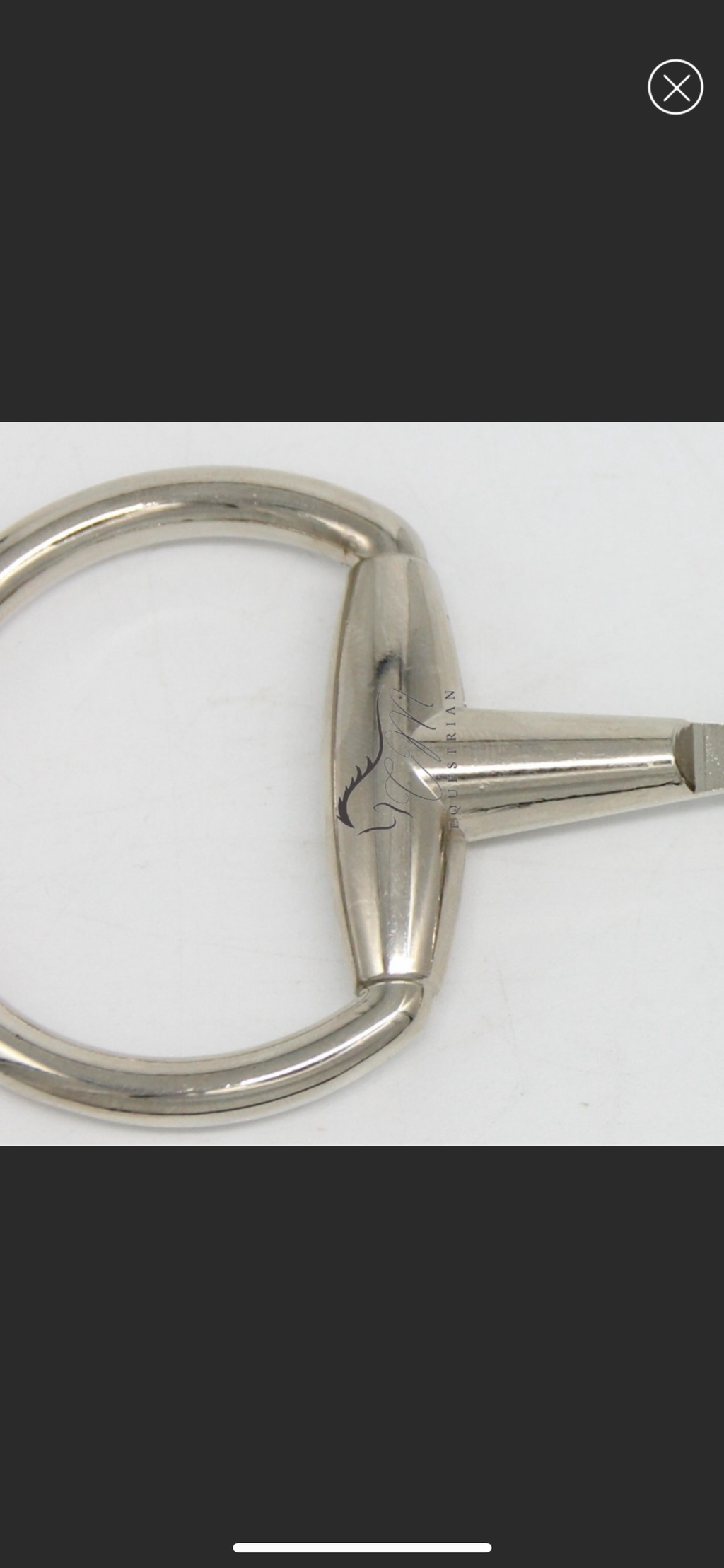 Gun metal Snaffle bit 1.5” with belt buckle one size fits all