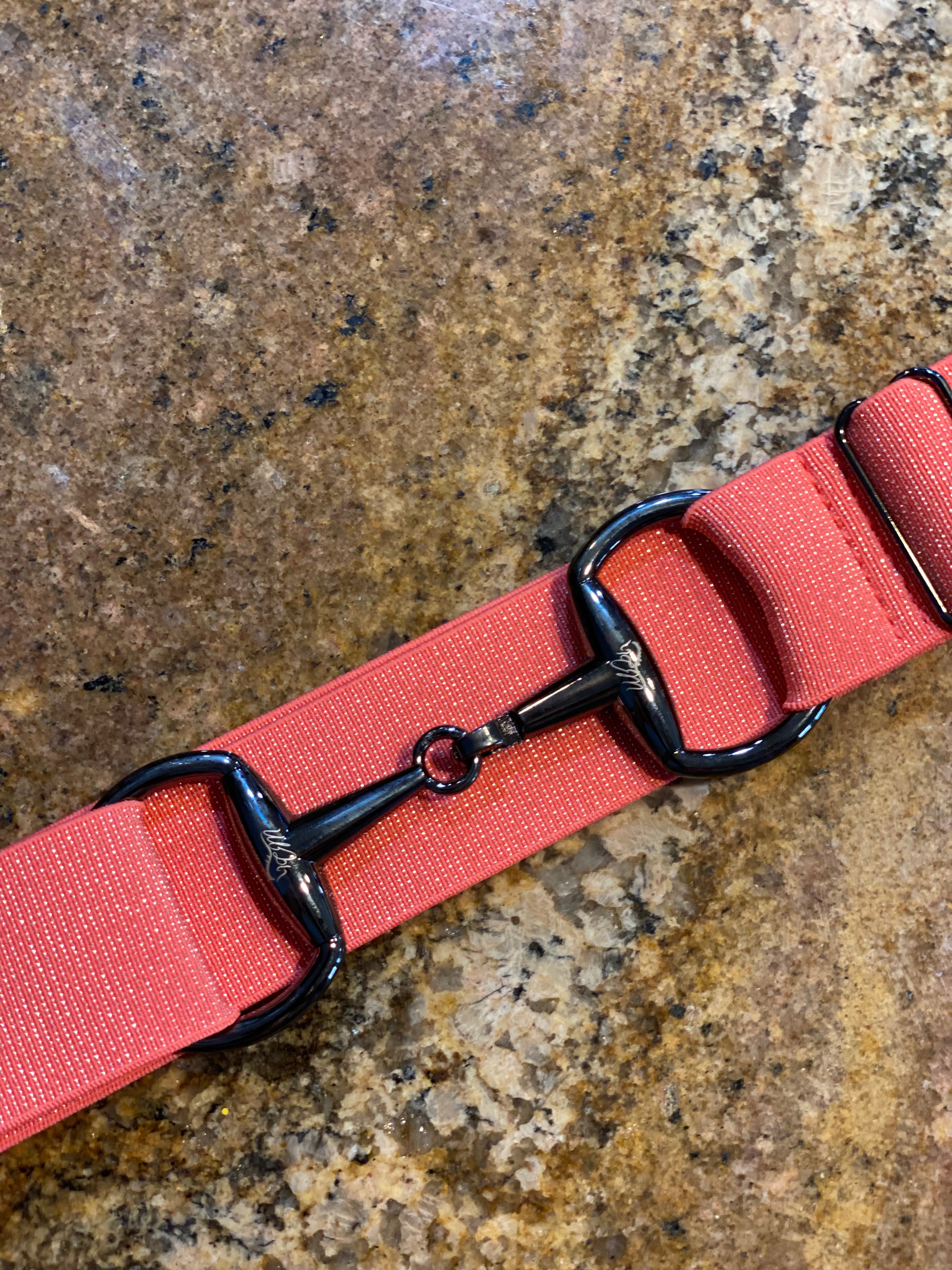 Gun metal Snaffle bit 1.5” with belt buckle one size fits all