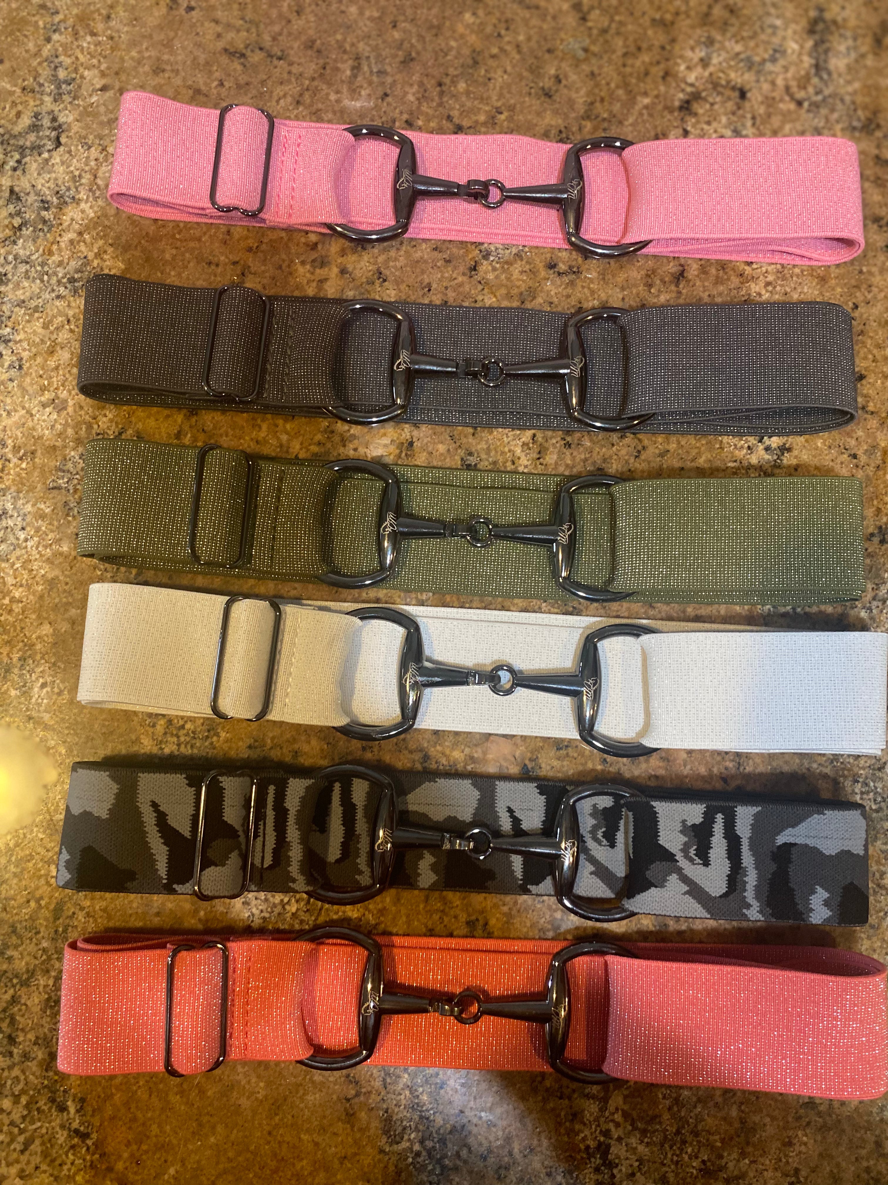 Gun metal Snaffle bit 1.5” with belt buckle one size fits all