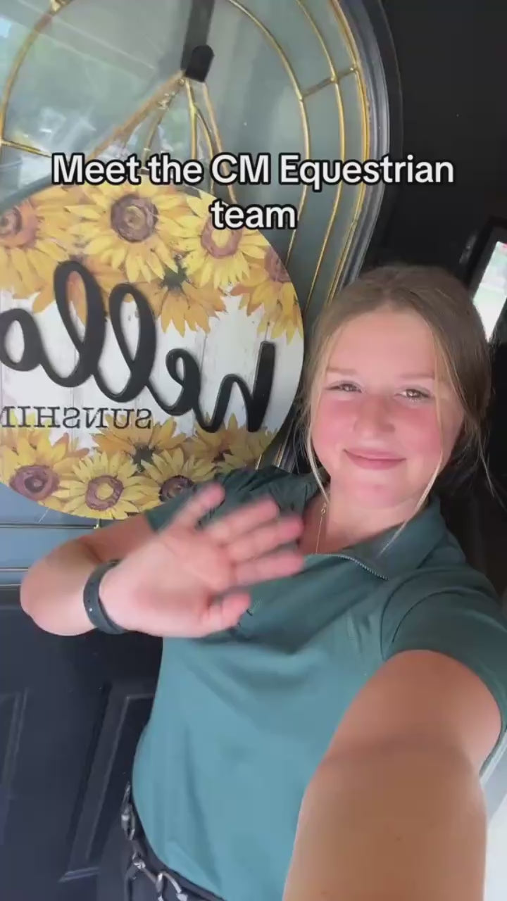 Dark Grey Button up CM logo Breeches Women's Full Seat Riding Active Silicon Grip Horse Riding Equestrian Breeches