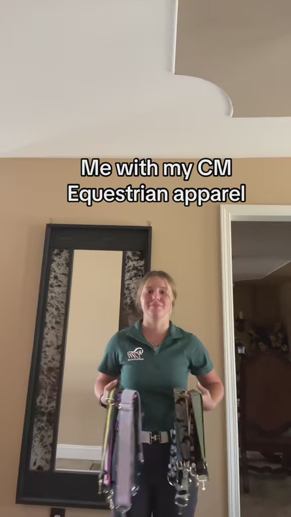 Sparkle Black 1.5” equestrian silver metal Snaffel bit belt buckle